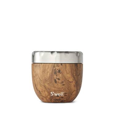 S'nack by S'well Stainless Steel Food Container Azure Forest 2.83 H x 4.37 W x 4.37 D