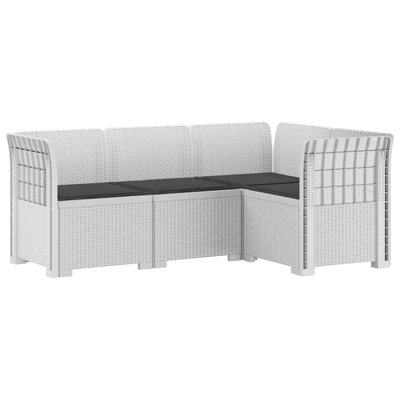  Garden Sofa Rattan Look PP Outdoor Seating Contemporary Furniture Patio