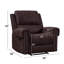 Fauteuil inclinable manuel en microsuède de 38,6 po de large avec accoudoirs évasés Caleb-1675550278