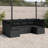 Garden Sofa Set PE Rattan, Powder-Coated Steel, Polyester-891551563-891551540