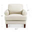 Fauteuil en cuir fleur Belsay-994074459