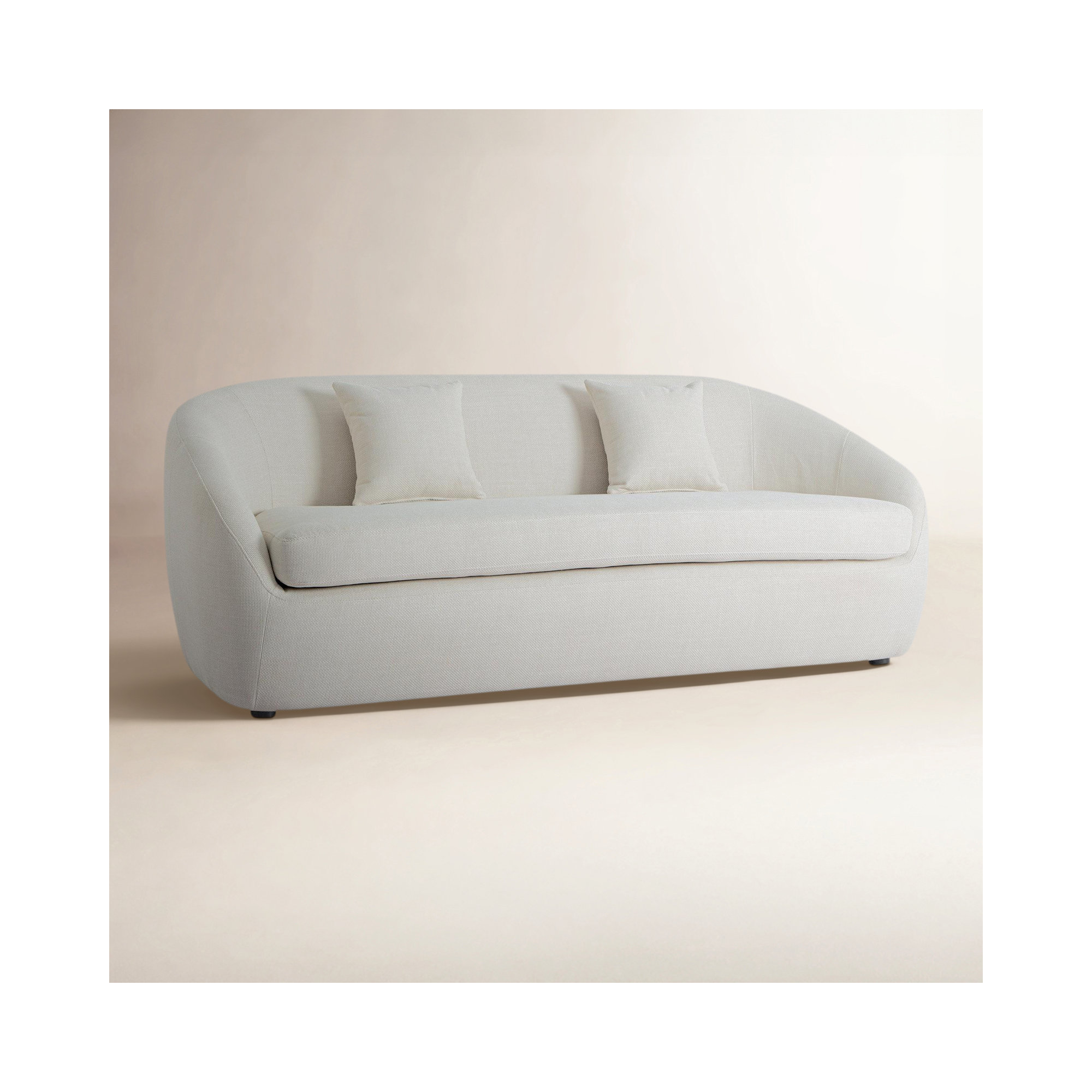 Stargazer 81'' Upholstered Sofa, Luxe Cream Basketweave