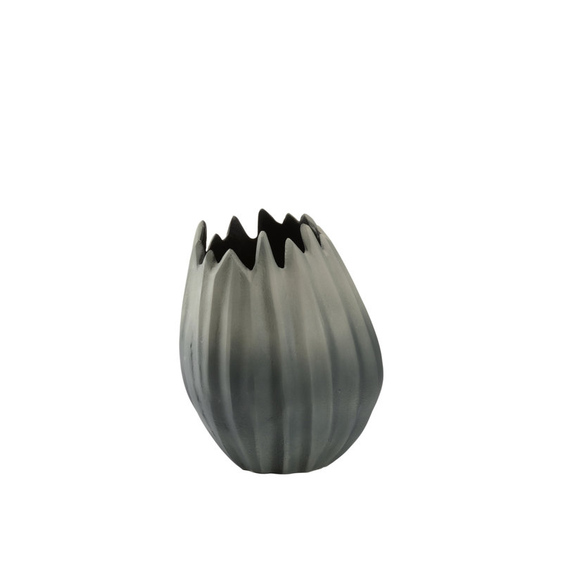 Guave Handmade Aluminum Table Vase, 8" H x 4" W x 4" D