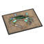 Tapis de porte d’intérieur anti-dérapant arrière sur fond brun crab-353051742
