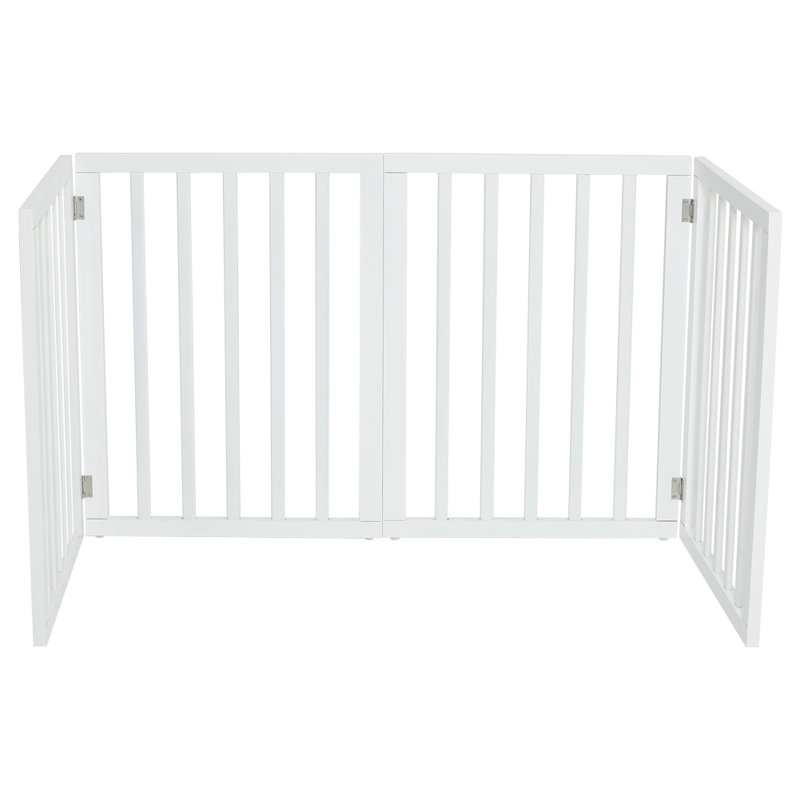 Wood Foldable Freestanding Pet Gate