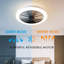 Ventilateur de plafond à DEL standard de 19,7 po avec télécommande / application Jahcure, ventilateur de plafond à profil bas avec lumière, ventilateur de plafond encastré-686332944