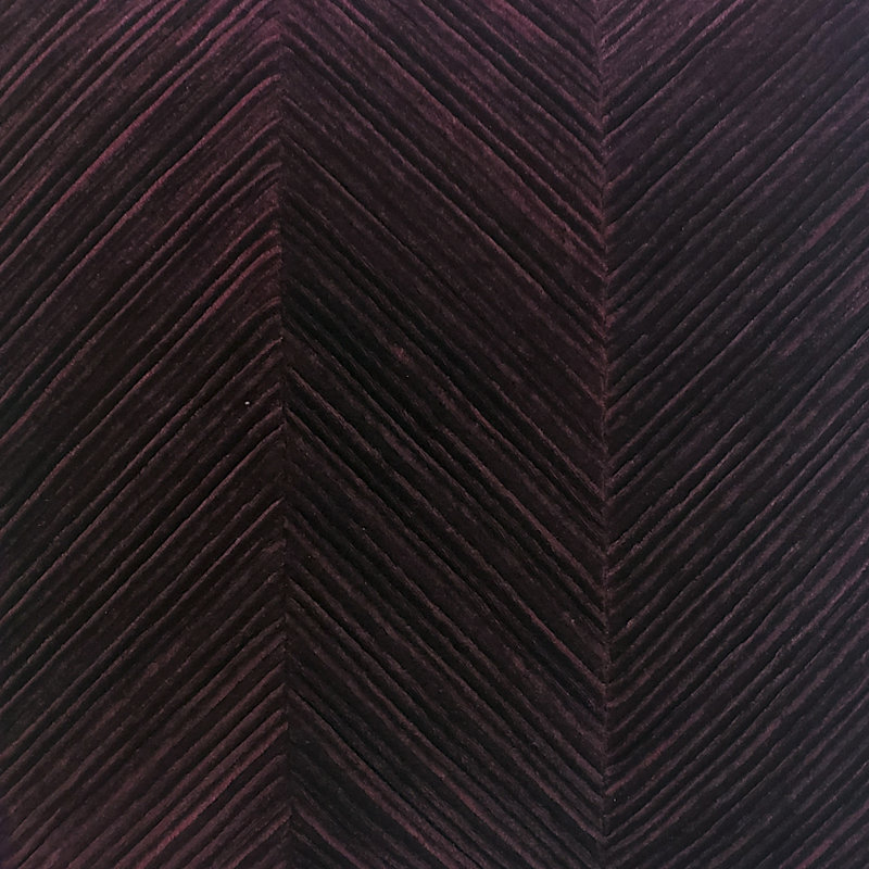 Edie@Home Chevron Decorative Velvet Throw Pillow, Aubergine