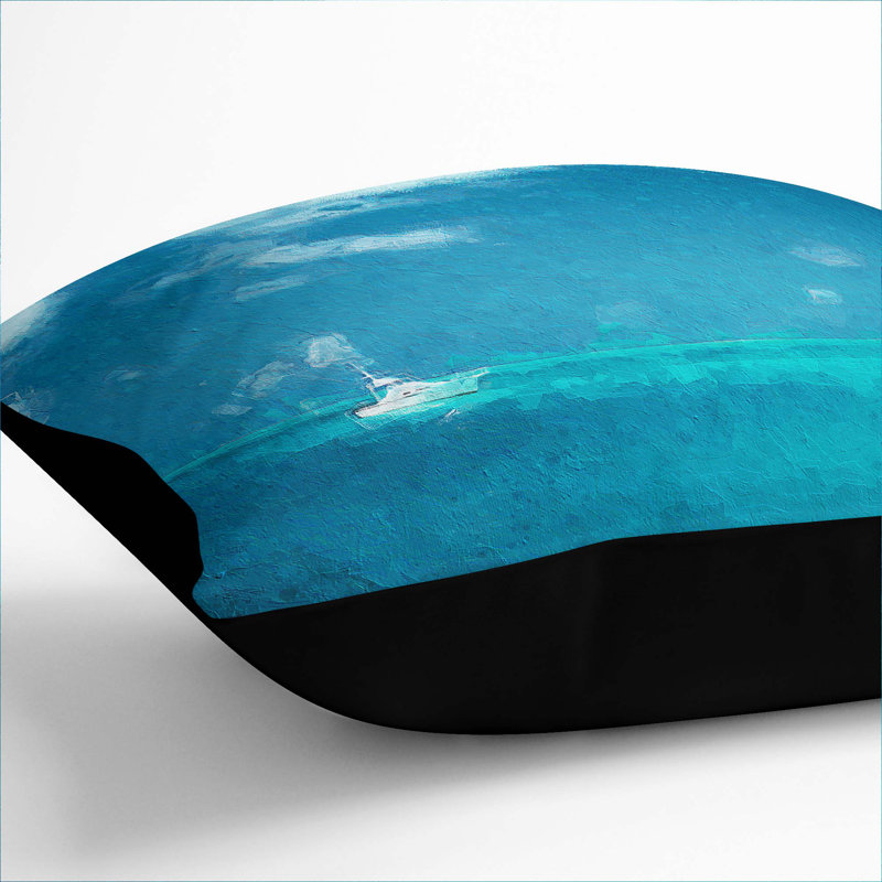Square Cushion, 55cm H x 55cm W x 20cm D, Black