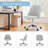 Mercier Upholstered Armless Task Chair, Home Adjustable Swivel Makeup Chair-737167259