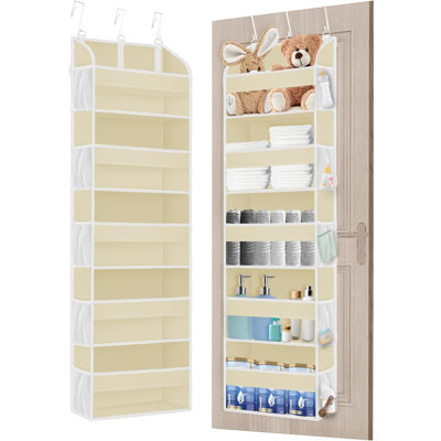Ensemble de rangement de rangement à suspendre avec 5 poches et 10 poches en filet pour la chambre à coucher, la salle de bain, la chambre d'enfant, la chambre d'enfant