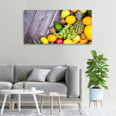 Fruit On Wood - Wrapped Canvas Print