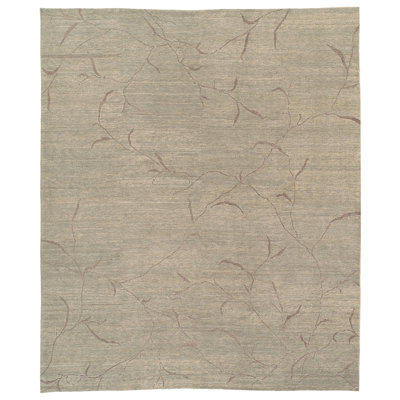 Iceplum Wool Abstract Area Rug in Gray/Neutral