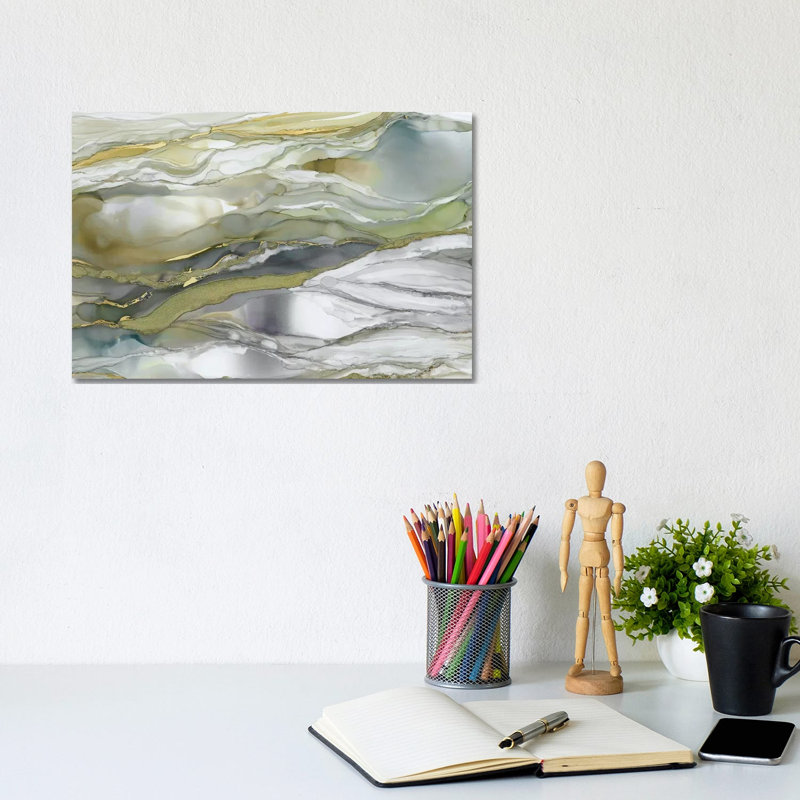 Marbled Glass I by Carol Robinson - Print on Canvas, 20.32 cm H x 30.48 cm W, Wrapped Canvas