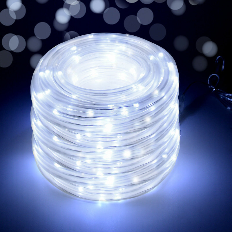 8 lumières de corde, Blanc froid