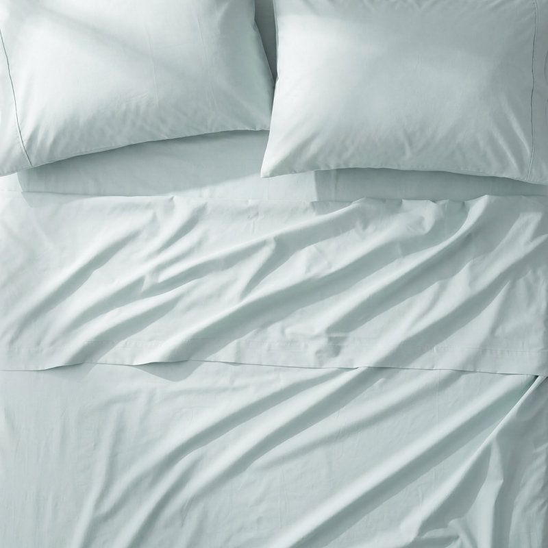 Fulham Percale Sheet Set, Full Sheet Set + 1 Fitted Sheet + 2 Pillowcases, Pale Blue