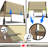 ColourTree Pergola Shade Canopy Replacement, 260 GSM UV-Blocking Fabric with Stainless Steel Rods for Outdoor Patio-88854446-88854444