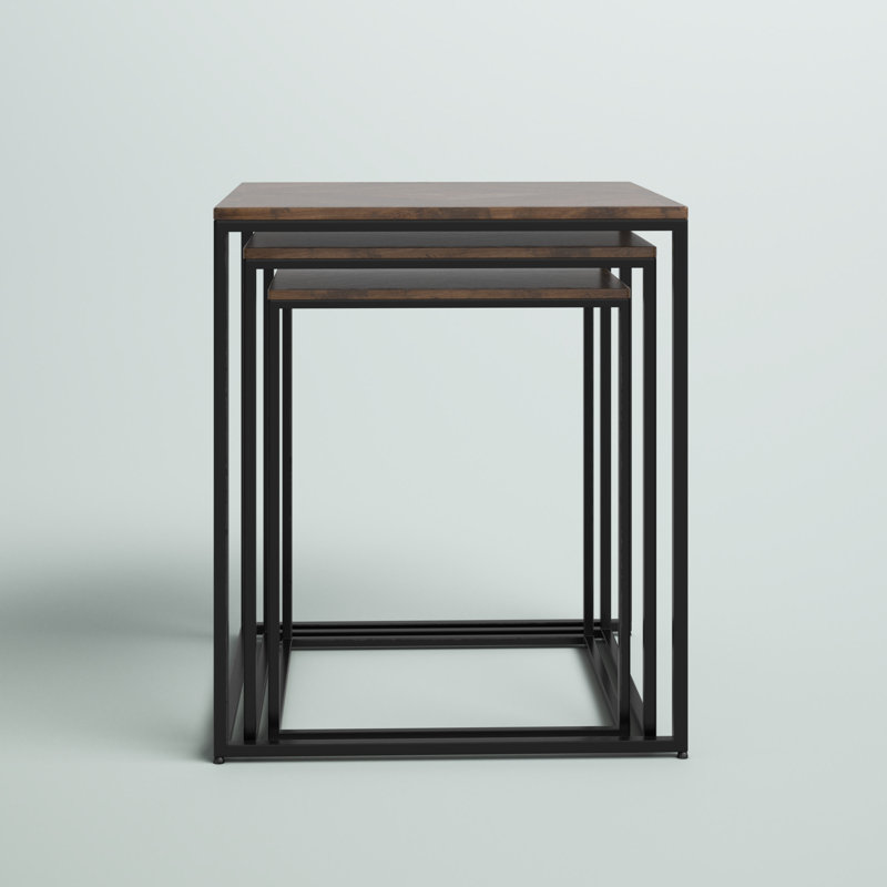 Amaliya Solid Wood Top Nesting Tables