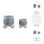 Sagebrook Home Knobby Footed Planters, Blue/White, 2-Pieces