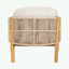 Fauteuil club d'extérieur en bois avec coussin-1028582229