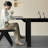 Black Rectangle Solid Wood Dining Tables-108896110