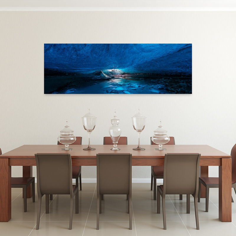 Art glacial éthéré, rivière, grotte, rivière, H 20 po x l 60 po