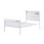 Lit double pour lit double avec panneaux encastrés et support de lattes robuste