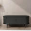 Console télé 47 pouces pour salon avec rangement et porte coulissante - noir