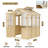 6'W X 6.7'D X 7.7’H Wood Polycarbonate Greenhouse With Mesh Cover