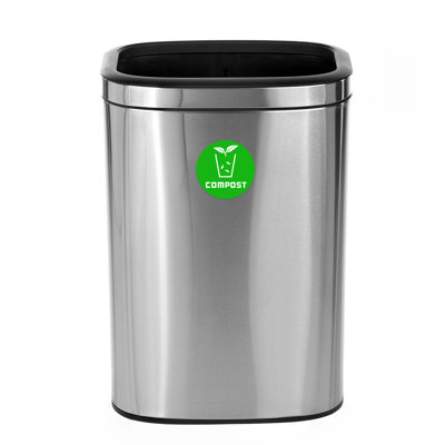 Poubelle à compost en acier inoxydable 10,5 gallons