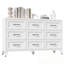Commode en bois avec 9 tiroirs et pieds robustes-1452829534