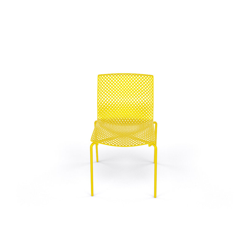 Chaise de salle à manger de patio empilable Fuller, Jaune