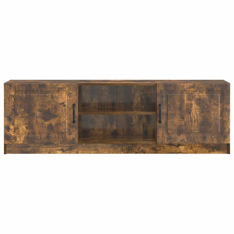 Unfinished TV Stand, 47cm H x 150cm L x 31cm W, Smoked Oak