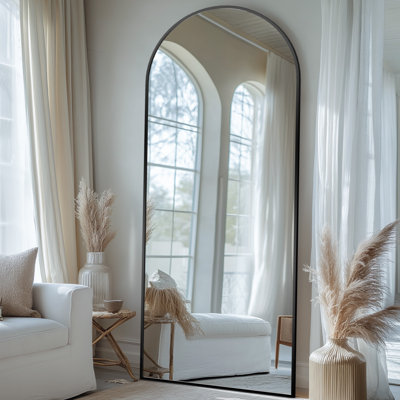 Aluminium Arch Floor Mirror