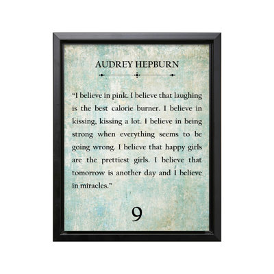 Audrey Hepburn I Believe in Pink No1