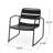 Backyard & Patio Essential Chair: In Matte Black Iron, 24.16 In. Depth, 13.65 Lb Iron Chair , Enhancing Ambiance Of Patio, 24.62"H X 24.16"D,