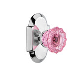 Cottage Plate with Crystal Pink Door Knob