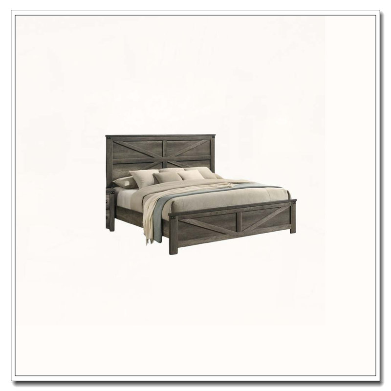 Rustic Wood Platform Bed