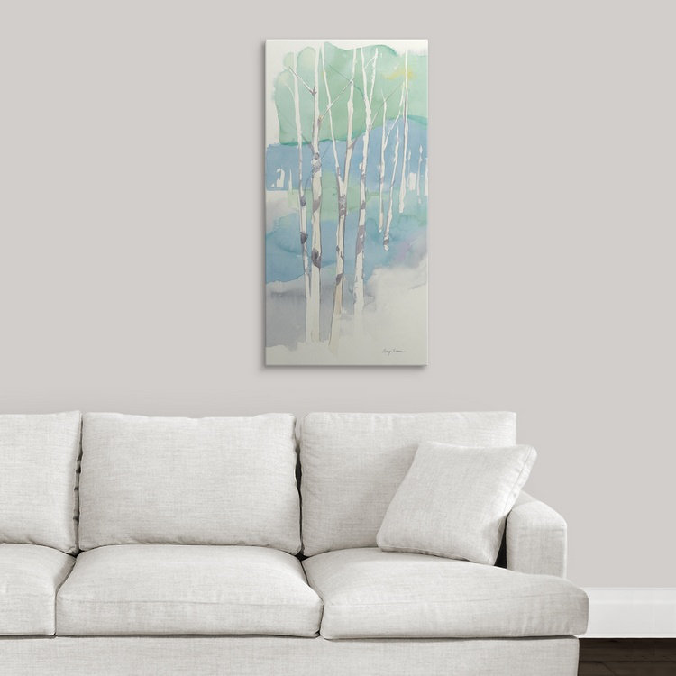 Aniel " Aspens Panel II " by Avery Tillmon, 20" H x 10" W x 1.5" D, Canvas