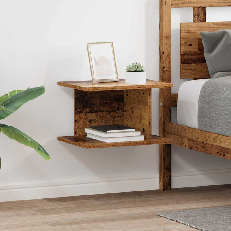 40cm W Manufactured Wood Bedside Table, Brown