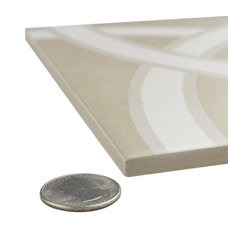 Caprice Pastel Loop 8" x 8" Porcelain Field Tile