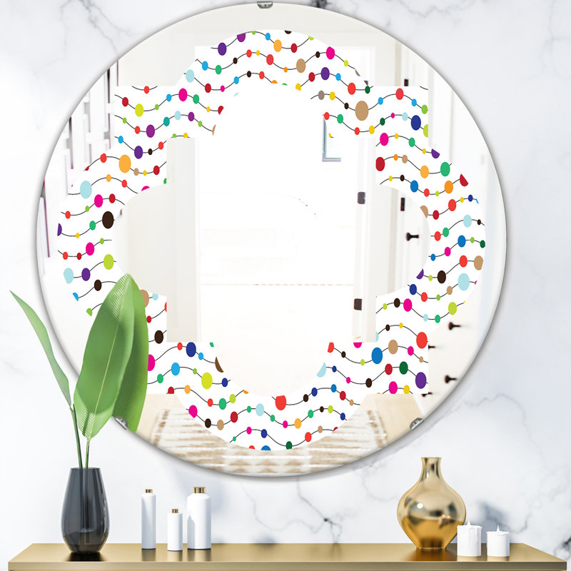 Miroir mural sans cadre quadrilobe, H 23,6 po x l 23,6 po
