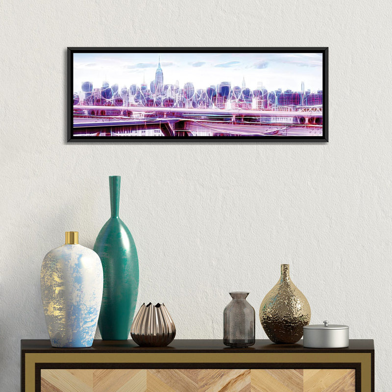 Survol par Philippe Hugonnard, impression sur toile, H 12 po x l 36 po x P 1,5 po, Cadre noir