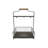 Coffee Mug Holder - 6 Hook Coffee Cup Rack With Rectangular Rustic Style Crockery Holder For Storage And Display - Mug Stand Organizer For Kitchen Counter Or Cafe Countertop - Coffee