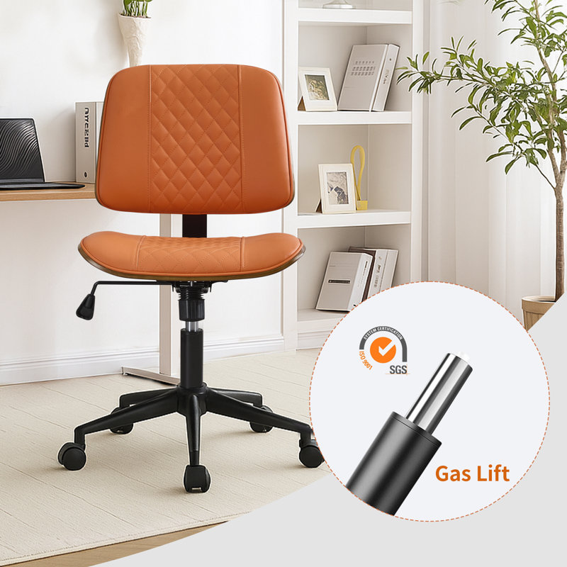 Chaise de bureau Mid-Century, Orange