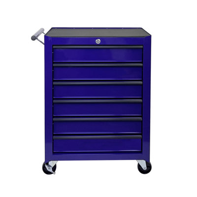 Rolling Metal Tool Chest with 6 Drawers, 20" 6-Drawer Tool Chest Cabinet with Ball Bearing Drawer Slides, Steel Tool Storage Box Organizer