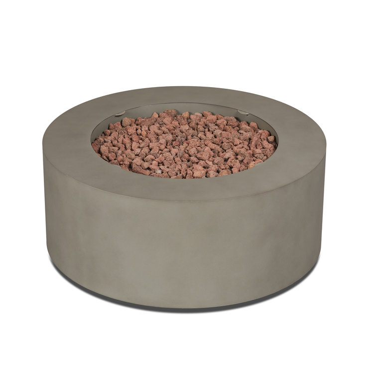 AEGEAN 36" Round Steel Propane or Natural Gas Fire Pit Table by Real Flame