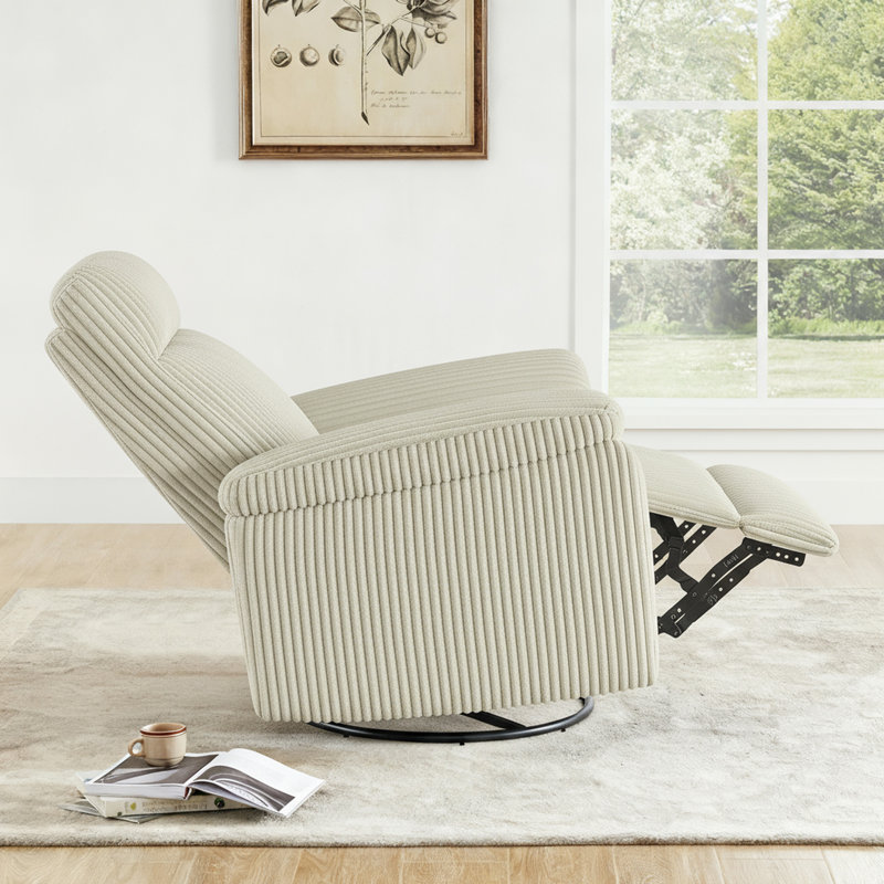 Fauteuil inclinable et oscillant manuel Newport, Crème