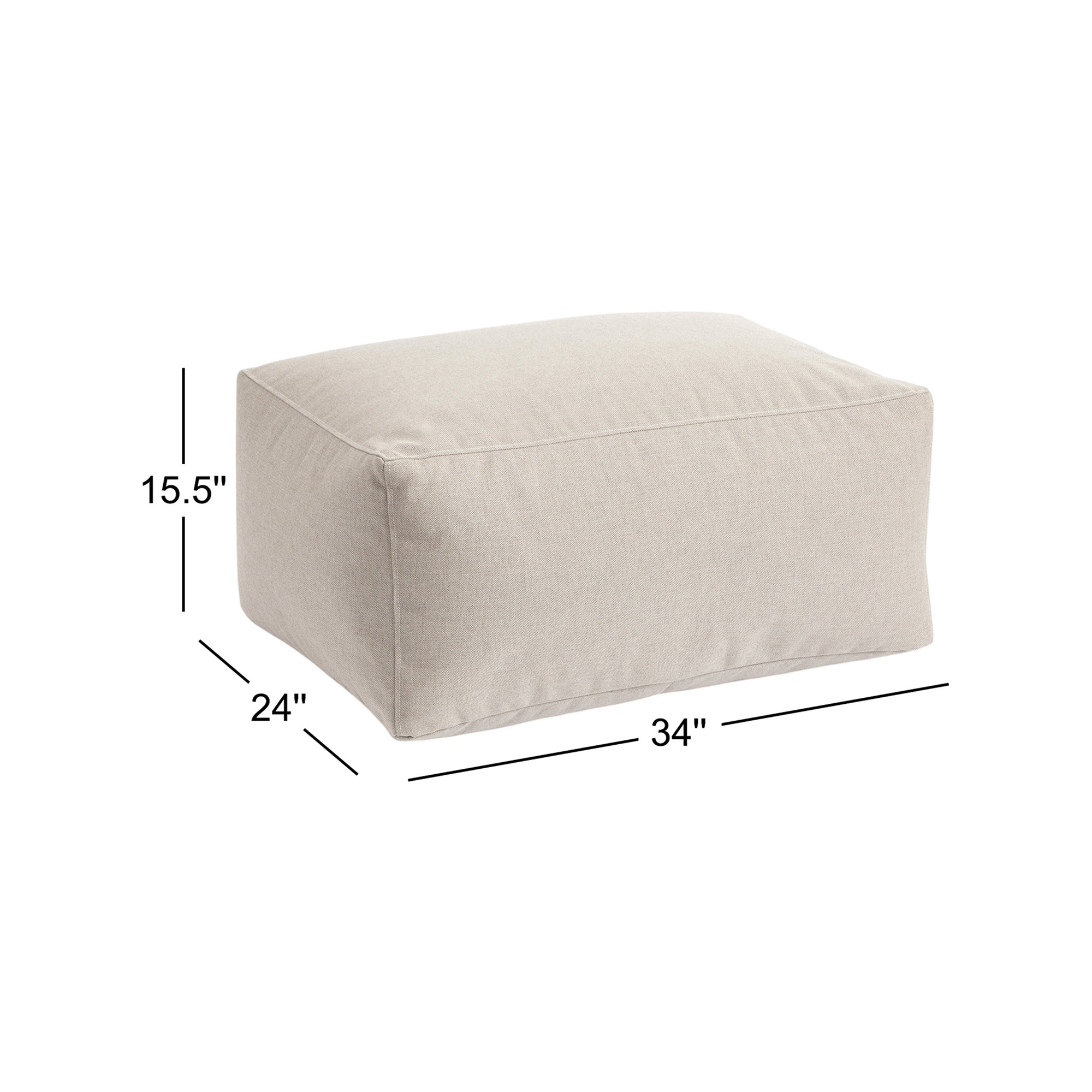 Sunbrella Outdoor Solid Modular Seating, Gray