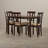 Tamakia 4-Person Solid Wood Upholstered Dining Set