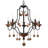 Etosha 5 - Light Steel Dimmable Empire Chandelier